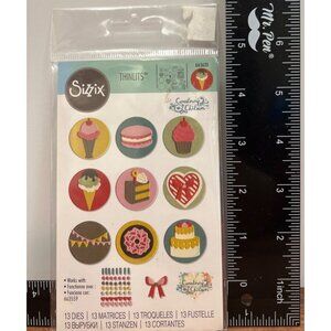 RARE Sizzix Thinlits Mini Sweet Treats Die Set By Courtney Chilson 663620